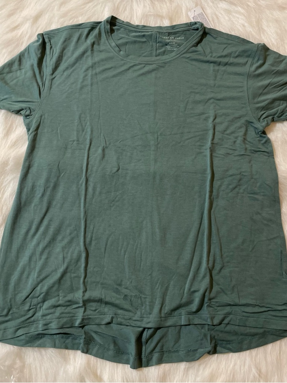 American Eagle Outfitters Women's Short Sleeve Crew Tee - Dark Green